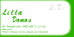 lilla domos business card